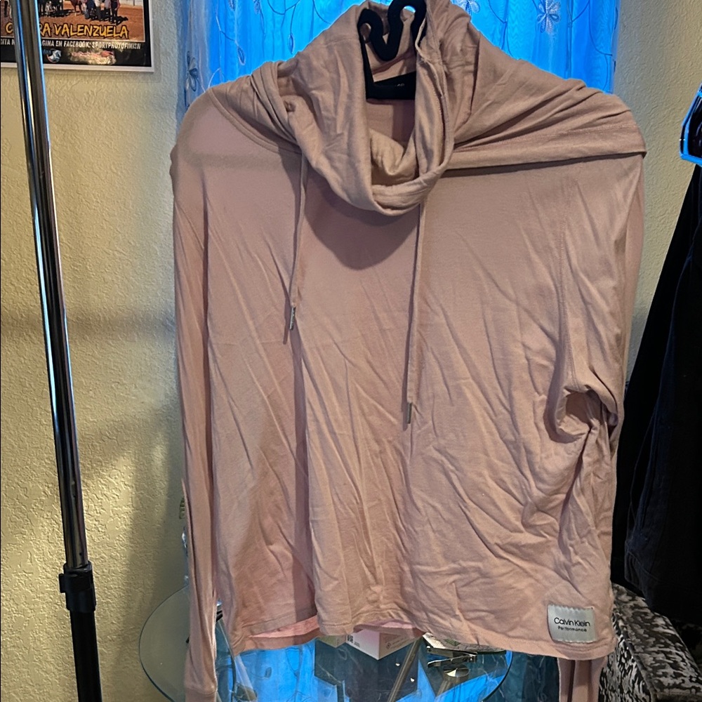Calvin Klein Light Pink Cowl Neck Sweatshirt